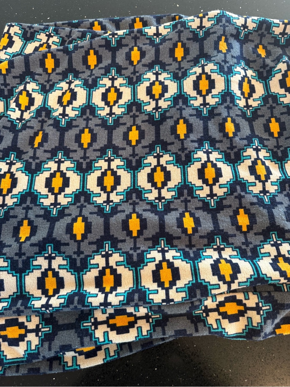 Blue Rain Navy, Yellow & Teal Geometric Cover Up - Picture 6 of 6
